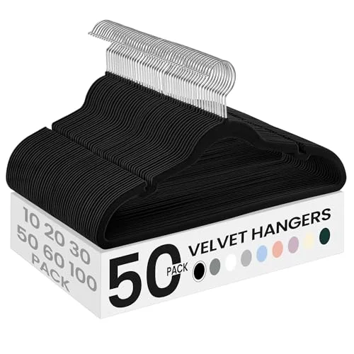 Produktfoto: SONGMICS Velvet Hangers, 50-Pack for $15.98 on Amazon